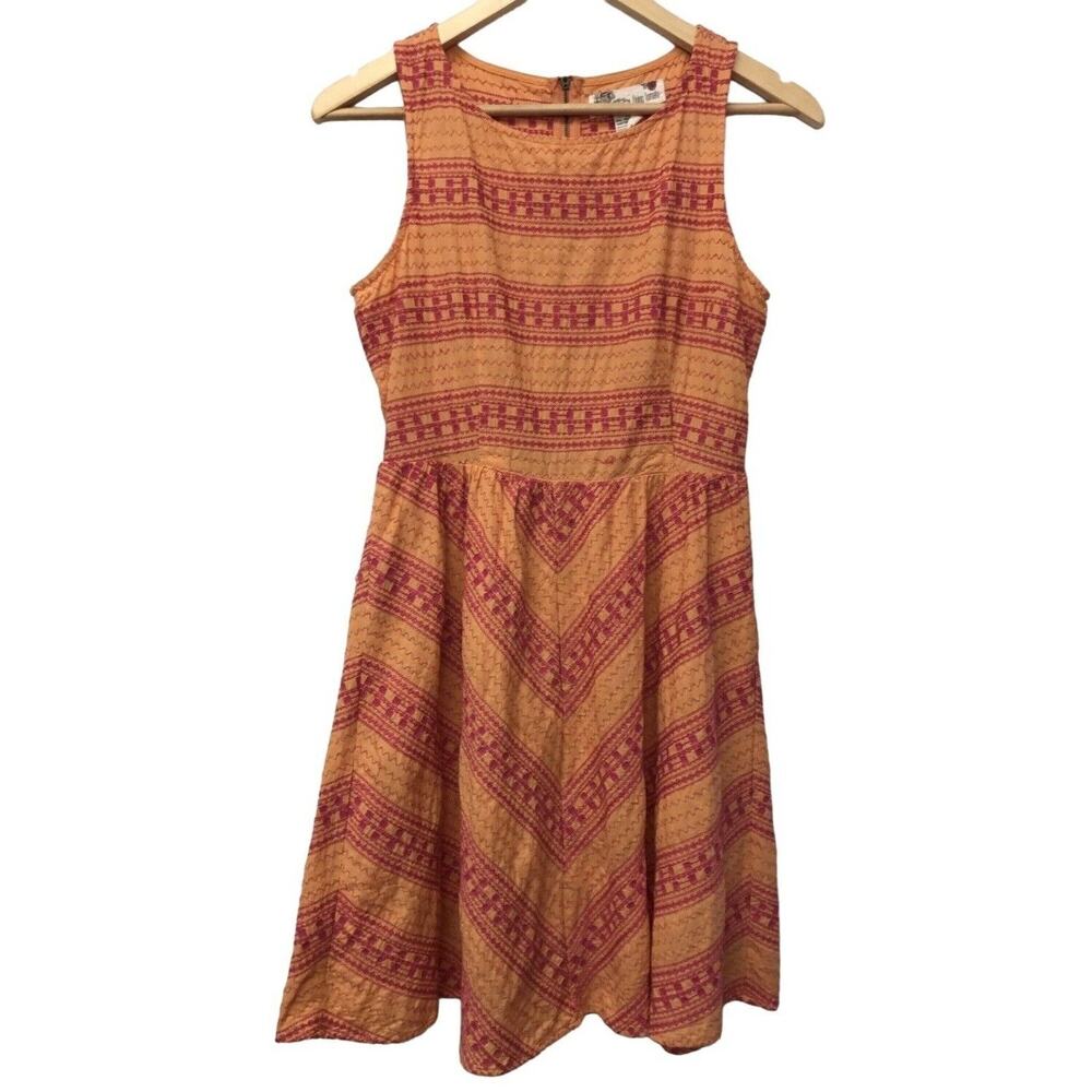 Flying Tomato Dress Womens Small Cotton Orange Pink